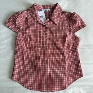 NWT Princess Polly Checkered Shirt
